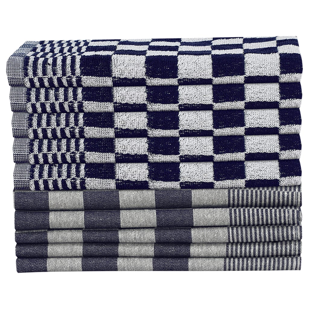 Set Strofinacci 20 pz in Cotone Blu e Bianco | homemem39