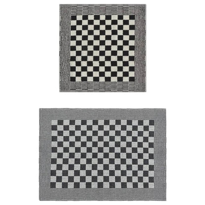 Set Strofinacci 10 pz in Cotone Nero e Bianco - homemem39