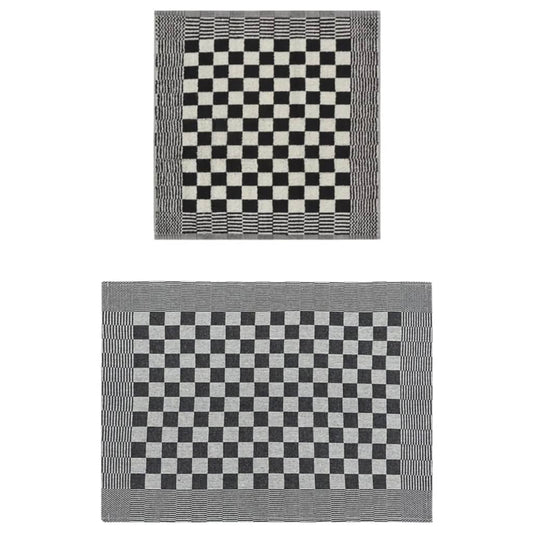 Set Strofinacci 10 pz in Cotone Nero e Bianco - homemem39