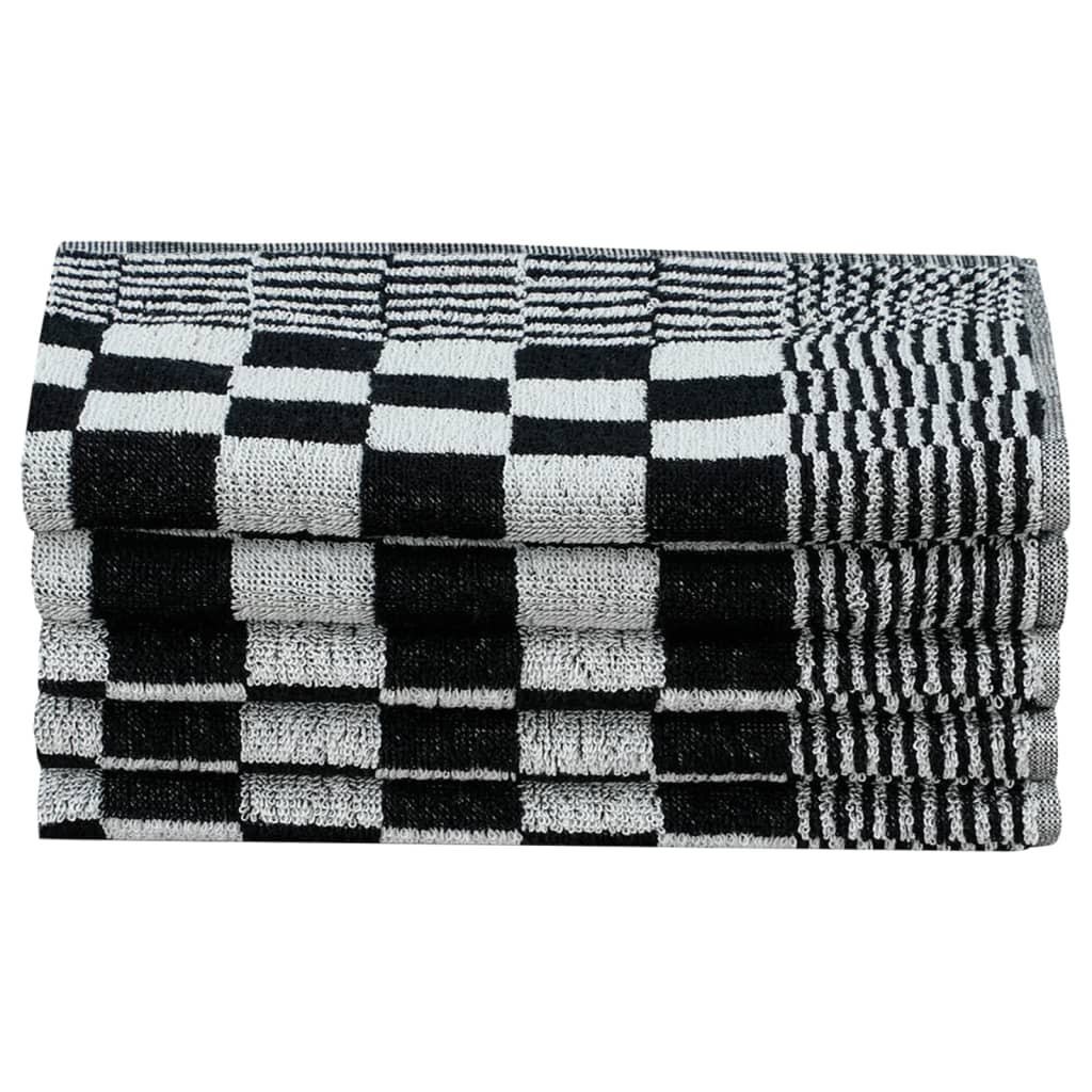 Set Strofinacci 10 pz in Cotone Nero e Bianco | homemem39