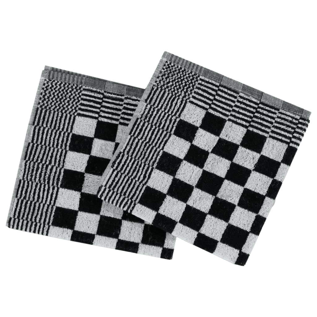 Set Strofinacci 10 pz in Cotone Nero e Bianco | homemem39