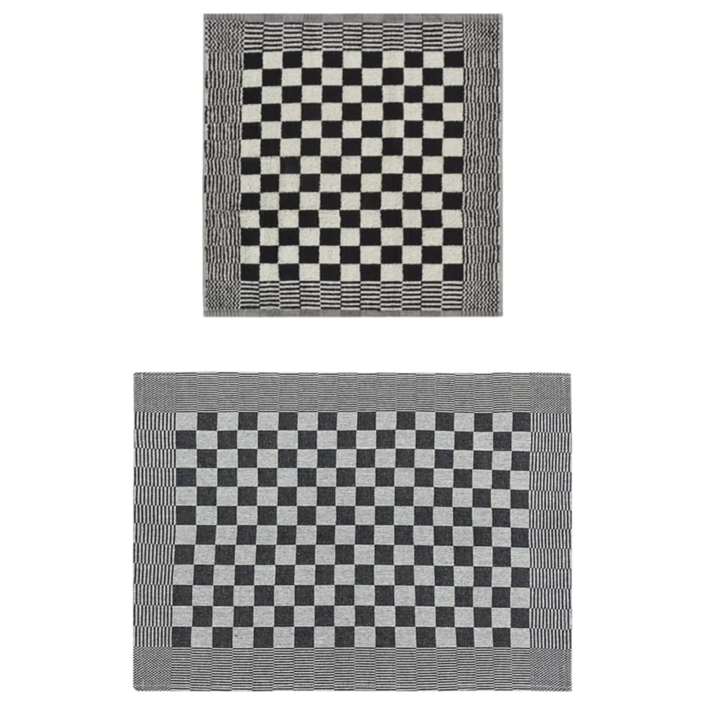 Set Strofinacci 20 pz in Cotone Nero e Bianco | homemem39