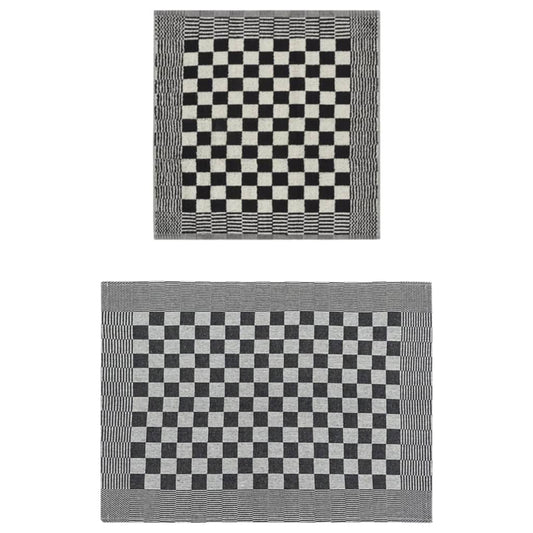 Set Strofinacci 20 pz in Cotone Nero e Bianco - homemem39