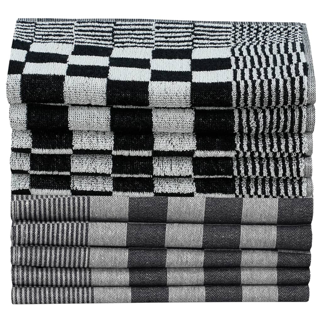 Set Strofinacci 20 pz in Cotone Nero e Bianco | homemem39