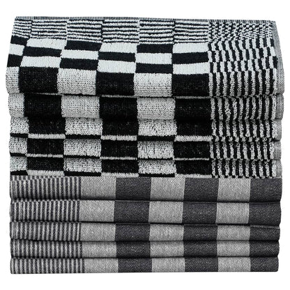Set Strofinacci 20 pz in Cotone Nero e Bianco | homemem39
