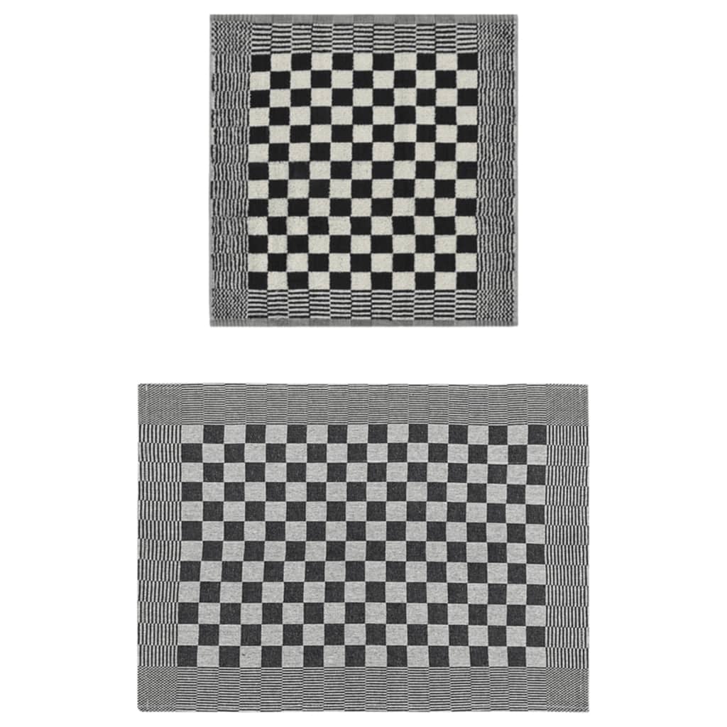 Set Strofinacci 50 pz in Cotone Nero e Bianco | homemem39