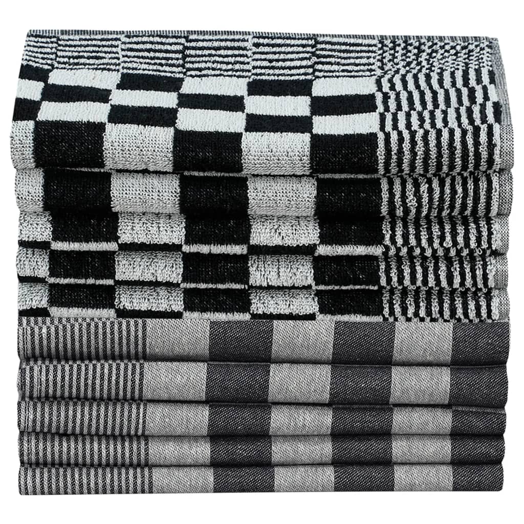 Set Strofinacci 50 pz in Cotone Nero e Bianco | homemem39