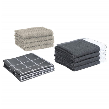 Set Strofinacci 12 pz in Cotone Grigio - homemem39