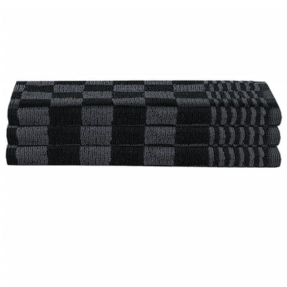 Set Strofinacci 15 pz con Guanti da Forno e Presine Cotone Nero - homemem39