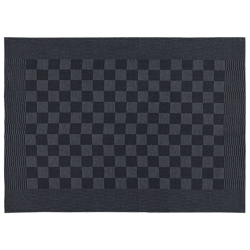 Set Strofinacci 15 pz con Guanti da Forno e Presine Cotone Nero - homemem39