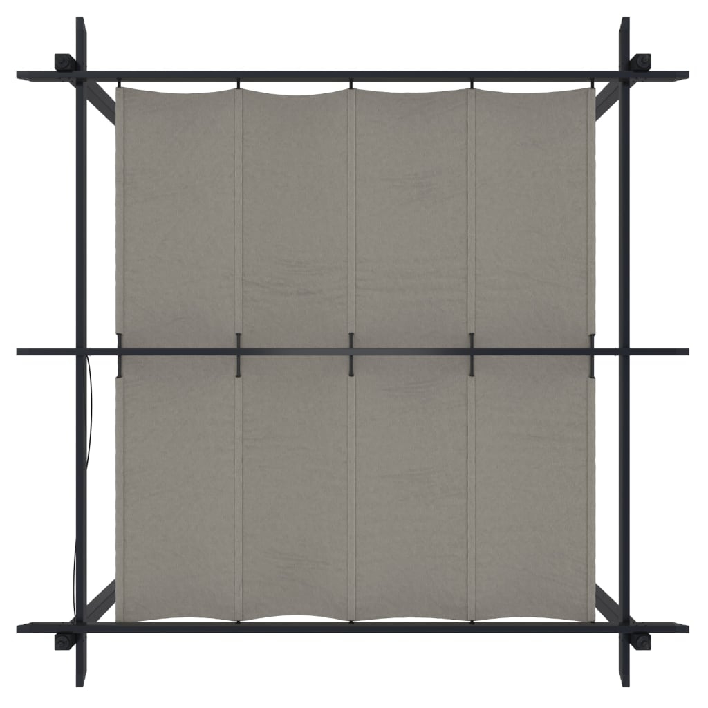 Pergola da Giardino con Tetto Retrattile 3x3 m Crema | homemem39