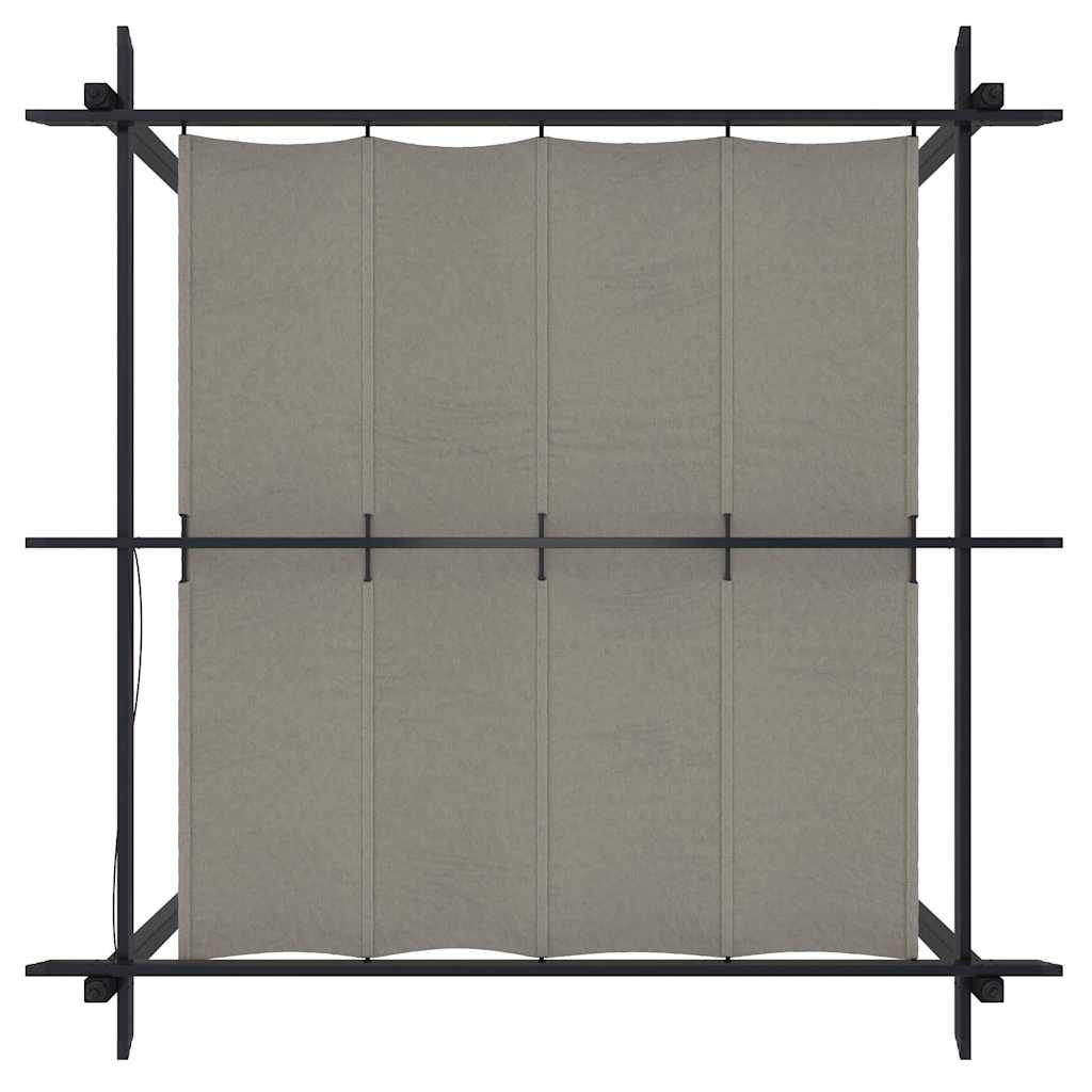 Pergola da Giardino con Tetto Retrattile 3x3 m Crema
