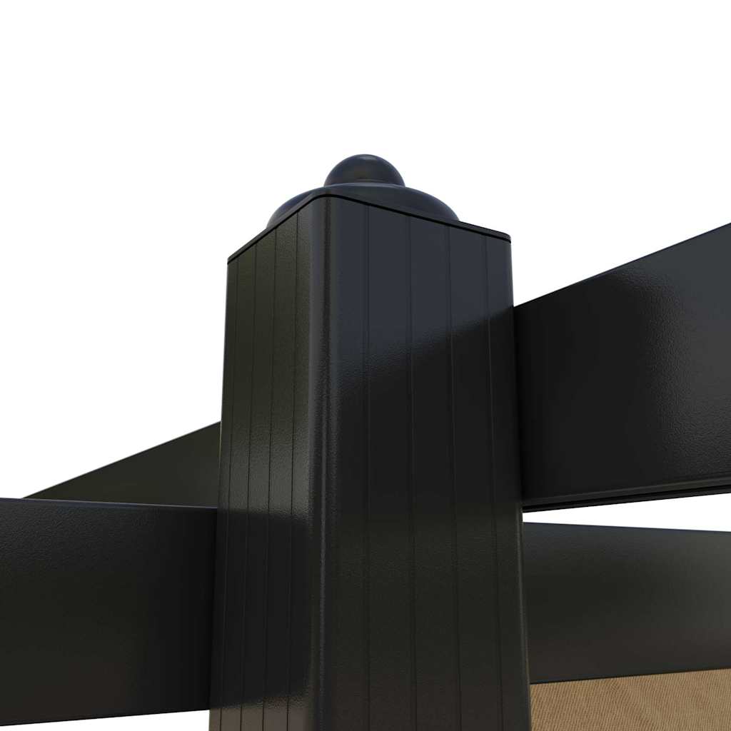 Pergola da Giardino con Tetto Retrattile 3x3 m Tortora