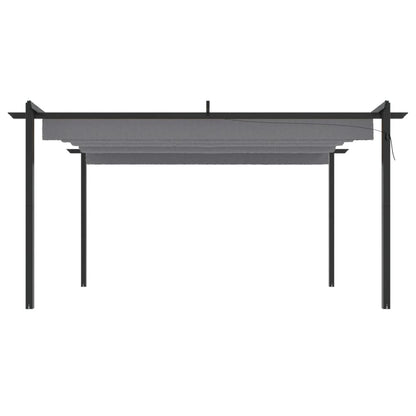 Pergola da Giardino con Tetto Retrattile 4x3 m Antracite | homemem39