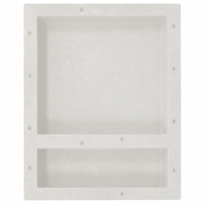 Nicchia da Doccia con 2 Scomparti Bianco Opaco 41x51x10 cm | homemem39