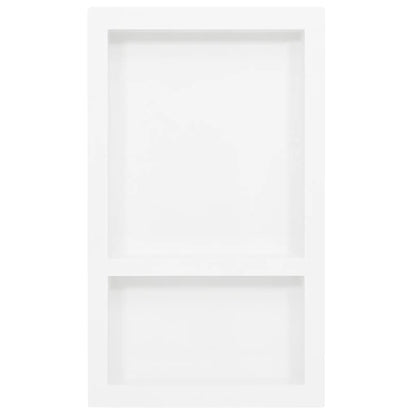 Nicchia da Doccia con 2 Scomparti Bianco Lucido 41x69x9 cm - homemem39