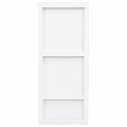Nicchia da Doccia con 3 Scomparti Bianco Lucido 41x99x9 cm - homemem39