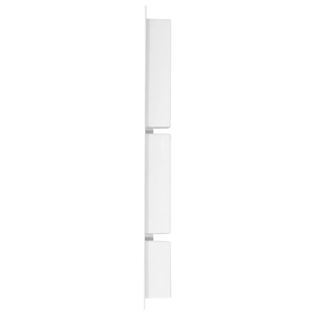 Nicchia da Doccia con 3 Scomparti Bianco Lucido 41x99x9 cm - homemem39