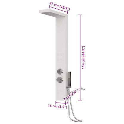 Pannello Doccia in Alluminio Bianco - homemem39