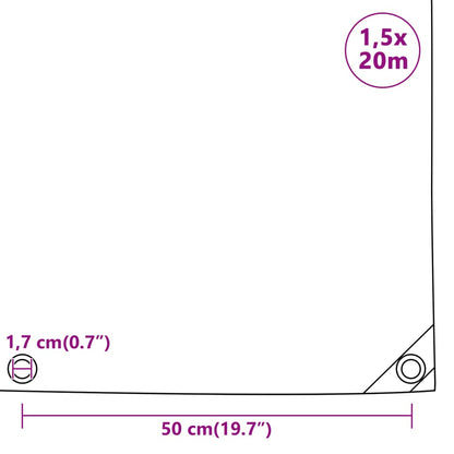 Telone 650 g/m² 1,5x20 m Nero | homemem39