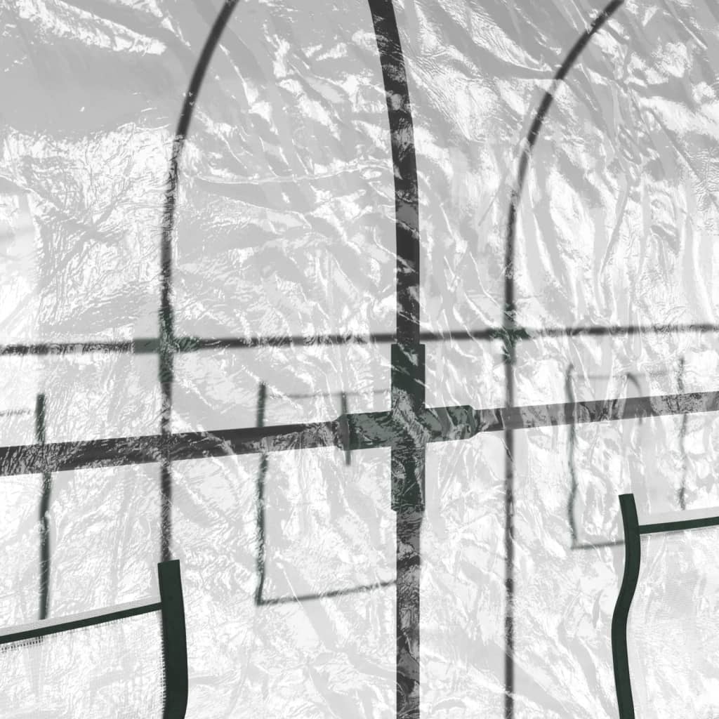 Serra Trasparente 160x400x190 cm PVC Acciaio Verniciato Polvere - homemem39