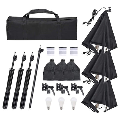 Kit per Studio Fotografico con Set Luci, Fondale e Riflettore | homemem39