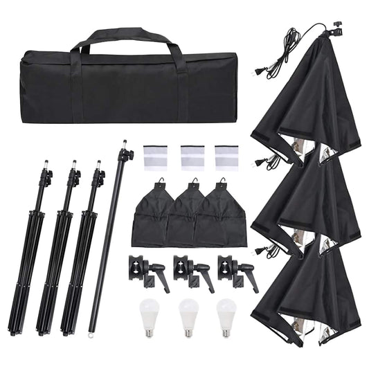 Kit per Studio Fotografico con Set Luci, Fondale e Riflettore | homemem39