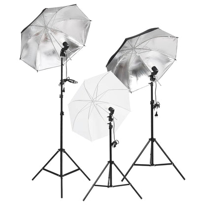 Kit per Studio Fotografico con Set di Luci e Fondale