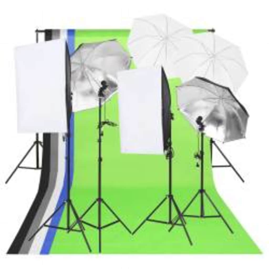 Kit per Studio Fotografico con Set Luci, Fondale e Riflettore | homemem39