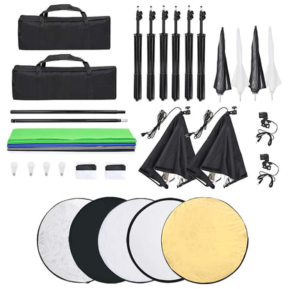 Kit per Studio Fotografico con Set Luci, Fondale e Riflettore | homemem39