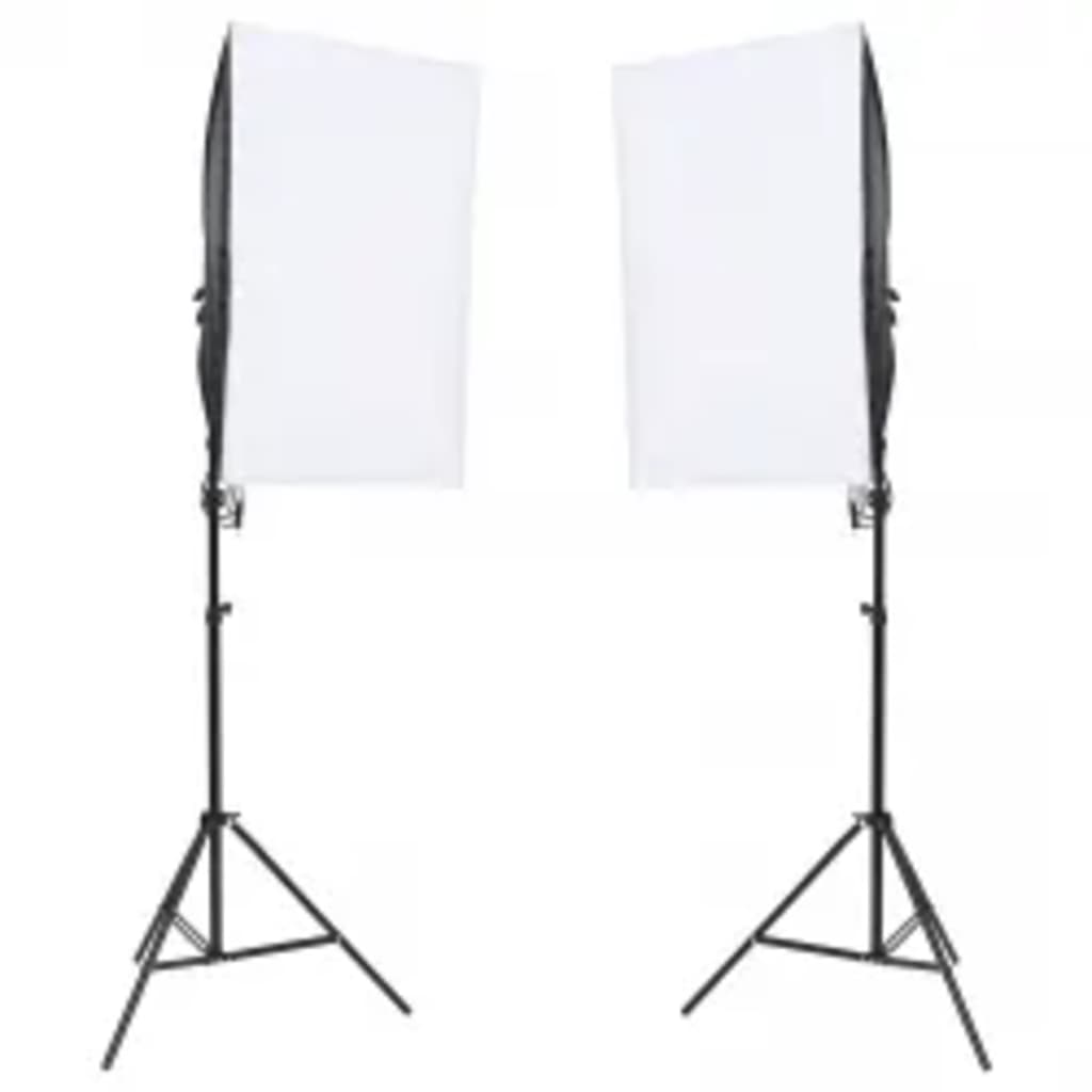 Kit per Studio Fotografico con Set di Luci e Fondale