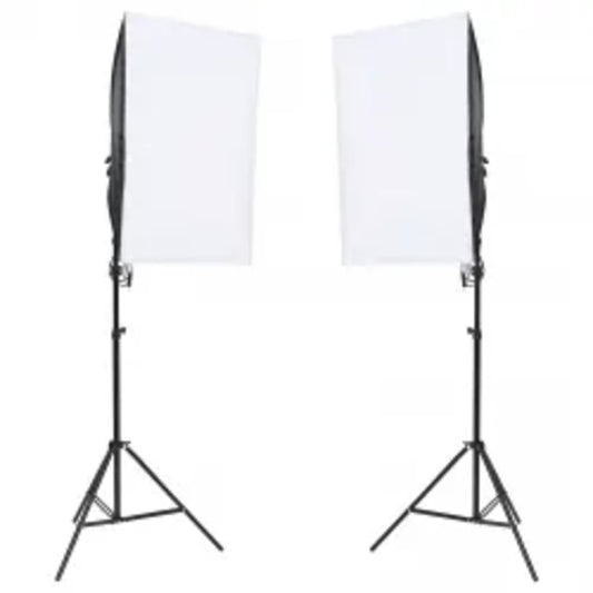 Kit per Studio Fotografico con Set di Luci e Fondale
