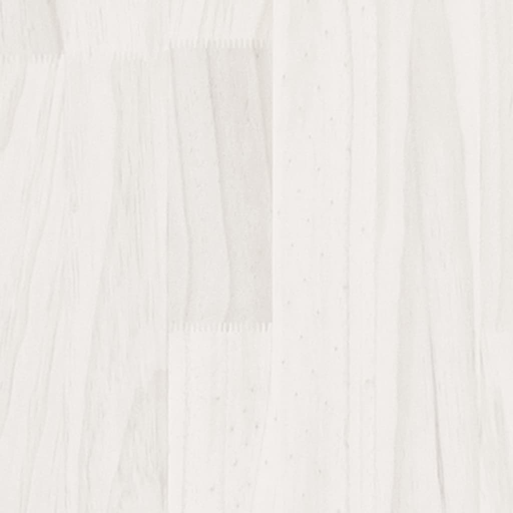 Fioriere da Giardino 2 pz Bianche 100x50x50 cm Massello di Pino