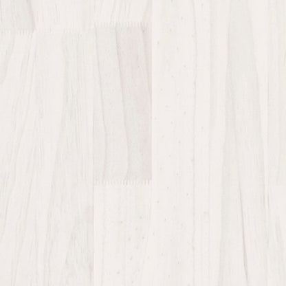 Fioriere da Giardino 2 pz Bianche 100x50x50 cm Massello di Pino
