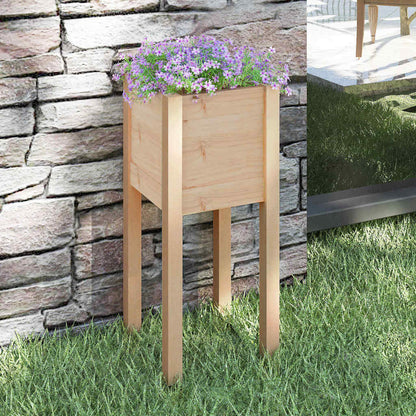 Fioriera da Giardino 31x31x70 cm in Legno Massello di Pino