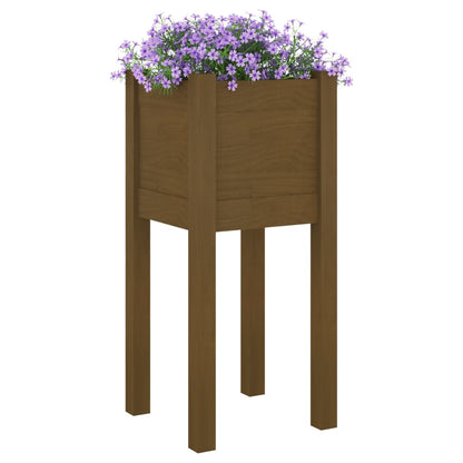 Fioriere 2 pz Ambra 31x31x70 cm in Legno Massello di Pino - homemem39