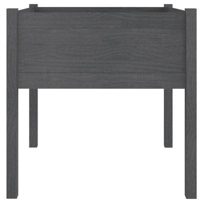 Fioriere da Giardino 2 pz Grigie 70x70x70 cm in Legno di Pino