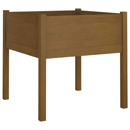 Fioriera Giardino Marrone Ambra 70x70x70 cm Legno Massello Pino
