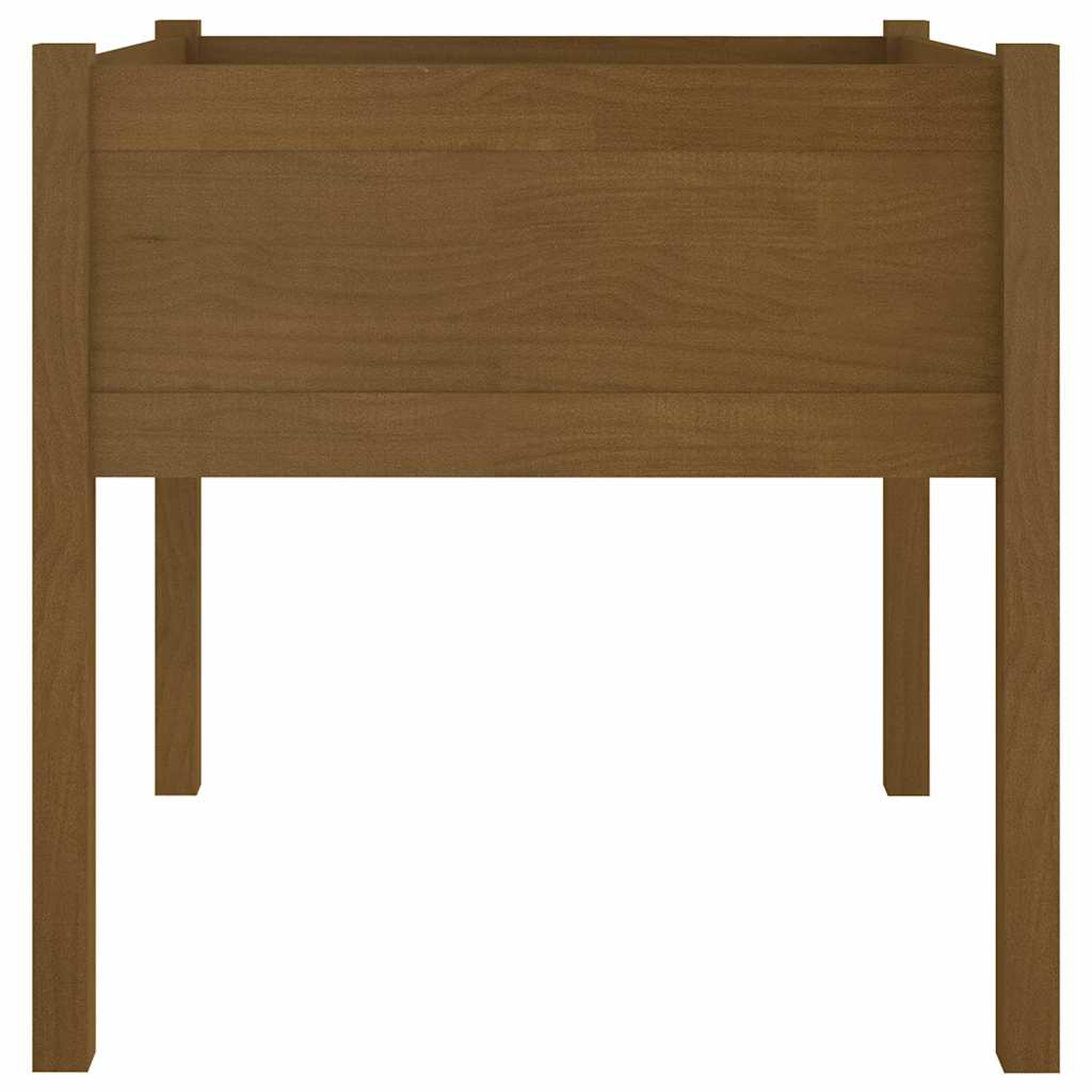 Fioriera Giardino Marrone Ambra 70x70x70 cm Legno Massello Pino