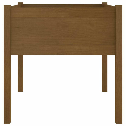 Fioriera Giardino Marrone Ambra 70x70x70 cm Legno Massello Pino