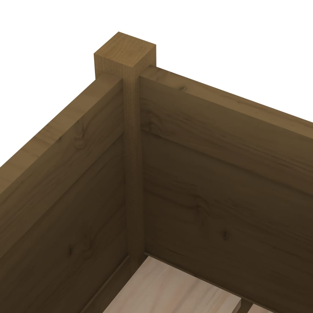 Fioriera Giardino Marrone Ambra 70x70x70 cm Legno Massello Pino | homemem39