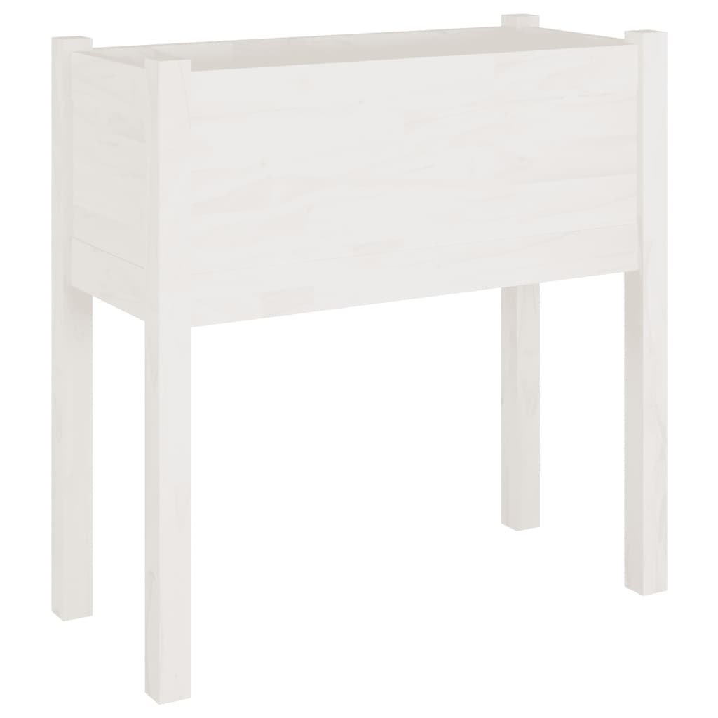 Fioriere da Giardino 2 pz Bianche 70x31x70 cm in Legno di Pino - homemem39