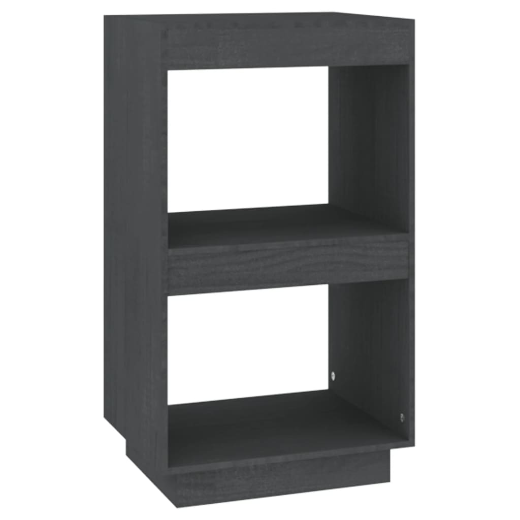 Libreria Grigia 40x35x71 cm in Legno Massello di Pino | homemem39