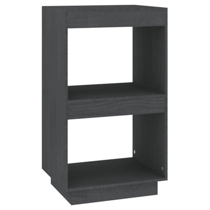 Libreria Grigia 40x35x71 cm in Legno Massello di Pino | homemem39