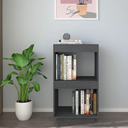 Libreria Grigia 40x35x71 cm in Legno Massello di Pino | homemem39