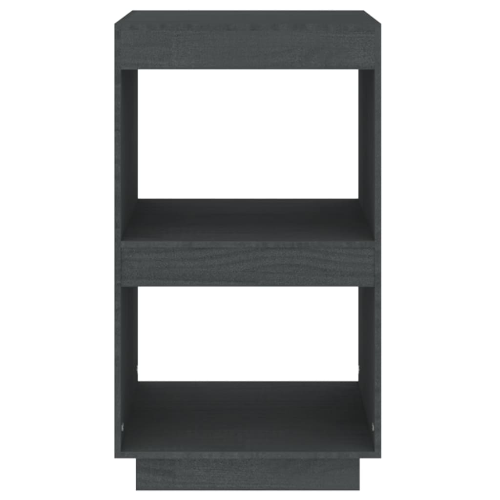 Libreria Grigia 40x35x71 cm in Legno Massello di Pino | homemem39