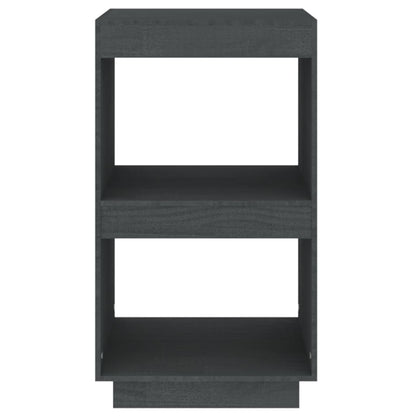 Libreria Grigia 40x35x71 cm in Legno Massello di Pino | homemem39