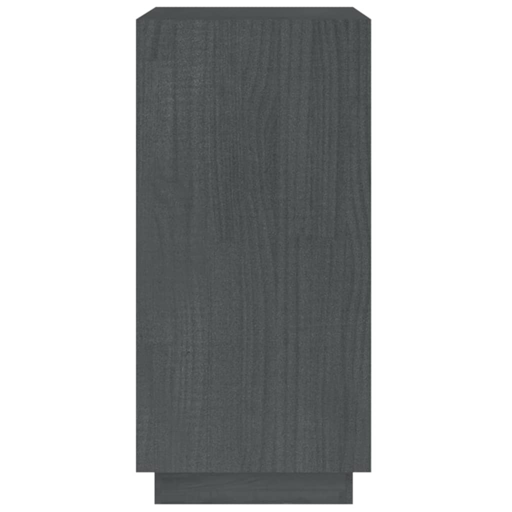 Libreria Grigia 40x35x71 cm in Legno Massello di Pino | homemem39