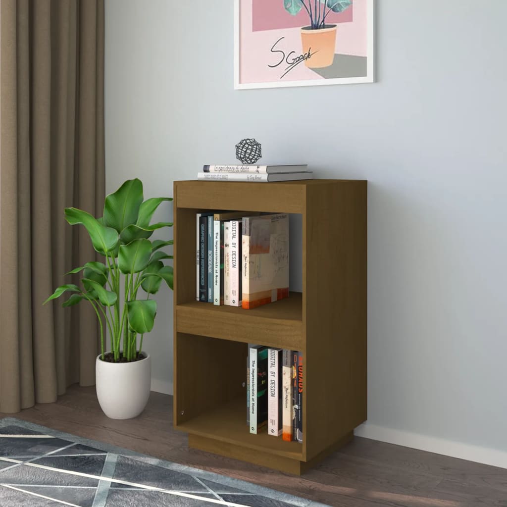 Libreria Marrone Ambra 40x35x71 cm in Legno Massello di Pino | homemem39