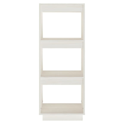 Libreria/Divisorio Bianco 40x35x103cm in Legno Massello di Pino